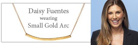 Daisy Fuentes wearing the Adina small arc necklace