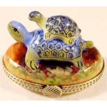 Double Turtles Limoges Box