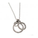 Triple  Circle Swarovski Crystal Necklace