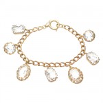 Clear Swarovski Crystal Charms Bracelet
