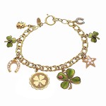 Enamel and Swarovski Crystal Lucky Charm Bracelet