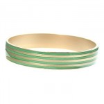 Green Enamel Stripe Bangle Green Enamel Stripe Bangle