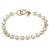 Clear Swarovski Crystal Stone Bracelet - Gold Plated