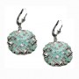 Enamel and Pacific Opal Swarovski Crystal  Earrings