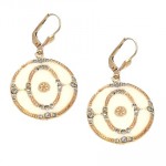 Enamel Medallion Swarovski Crystal Earrings Enamel Medallion Swarovski Crystal Earrings