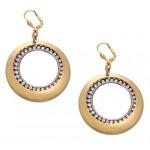 Swarovski  Crystal Circle and Disc  Earrings