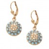 Star Blue Swarovski Crystal Circle Earrings