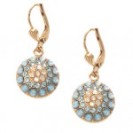 Star Blue  Swarovski Crystal Circle Earrings