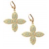 Flower Petal Earrings with Pacific Opal Swarovski Crystals