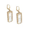 Clear Swarovski Crystal Rectangle Earrings