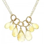 Citrine Briolette Drop Necklace Citrine Briolette Drop Necklace