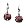 Burgundy and Black Diamond Swarovski Crystal Earrings