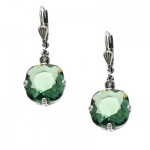 Black Diamond and Marine Swarovski Crystal Earrings