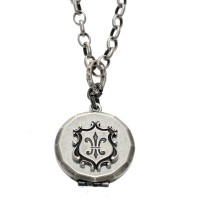 Catherine Popesco Fleur De Lis Locket Necklace - 818-popseco - Handmade Celebrity Fashion Jewelry : jewelry fleur de lis locket necklace handmade catherine popesco handmade designer jewelry at blueluxe