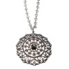 Filigree Medallion Crystal Necklace