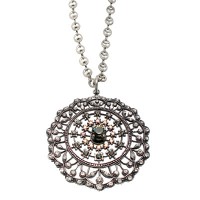 Catherine Popesco Filigree Medallion Crystal Necklace - 925-popseco - Handmade Celebrity Fashion Jewelry : jewelry filigree medallion crystal necklace handmade catherine popesco handmade designer jewelry at blueluxe