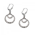 Circle in Circle Swarovski Crystal Earrings