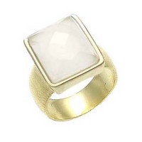 Sheila Fajl Faceted White Onyx Rectangle Ring - AN30284-sheila :  fashion sheila fajl handmade onyx