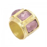Amethyst Rectangle Wide Band Ring Amethyst Rectangle Wide Band Ring