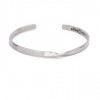 Small One Twist Silver Cuff Bracelet