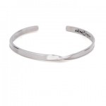 Small One Twist Silver Cuff Bracelet