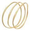 Snake Skin Finish Gold Vermeil Bangle Set