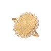 Cubic Zirconia Flower Brocade Ring