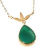 Green Onyx Bezel Set Pendant