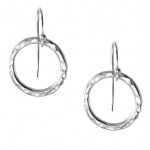 Pounded Circle Earrings