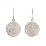 Quinn's Tulips Sterling Silver Disc Earrings