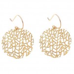 Coral Disc Earrings