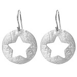 Mini Star Cut Out Sterling Silver Earrings