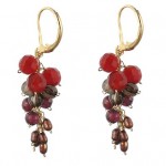 Garnet, Carnelian, and Smoky Quartz Earrings Garnet, Carnelian, and Smoky Quartz Earrings