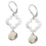 Faceted Smoky Quartz Flower Earrings Faceted Smoky Quartz Flower Earrings