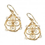 Intricate Teardrop Crystal Earrings