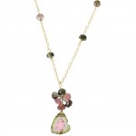 Tourmaline Cluster Drop Necklace