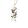 Clear Quartz and Labradorite Cluster Pendant Necklace