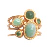 Emerald and Cubic Zirconia Stacking Rings
