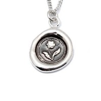 Pyrrha Rose Wax Seal Pendant - N1925-18-pyrrha - Handmade Celebrity Fashion Jewelry :  necklace jewelry jewellery blueluxe