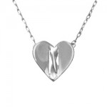 Tiny Folded Twist Heart Necklace