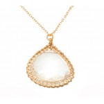 Misha of New York White Quartz Basket Necklace - N280ERCR-misha - Handmade Celebrity Fashion Jewelry :  white quartz basket necklace handmade misha of new york handmade designer jewelry at blueluxe