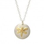 Mini Dragonfly Gold and Silver Pendant Necklace