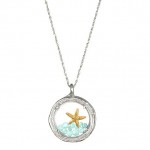Small Double Branch Silver Locket Necklace