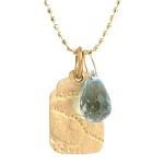 Malika Tiny Tag Aquamarine Pendant Necklace Malika Tiny Tag Aquamarine Pendant Necklace