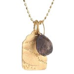 Malika Tiny Tag Iolite Pendant Necklace Malika Tiny Tag Iolite Pendant Necklace