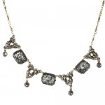 Glass and Swarovski Crystal Starburst Necklace