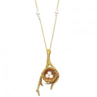Pade Vavra Gold Vermeil Fresh Water Pearl Nest and Branch Necklace - NPNB-pade - Handmade Celebrity Fashion Jewelry :  necklace jewelry pade vavra jewellery