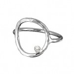 Signature Circle Diamond Sterling Silver Ring