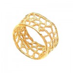 Wide Coral Band Ring