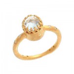 Blue Topaz Rococo Lace Ring